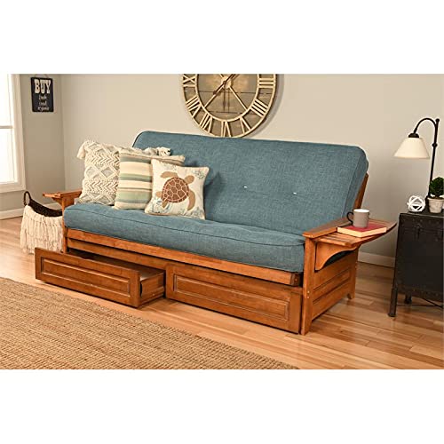 Kodiak Furniture Phoenix Frame with Linen Fabric Mattress in Barbados/Blue