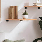 vidaXL Wall Shelf in Rustic Light Brown, Durable Solid Oak Wood Construction, Versatile as Top for Cabinet/Table/Desk, Handmade with Live Edge