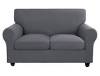 Searchi Stretch Sofa Cover Couch Cover, 3 Pieces Loveseat Slipcover With 2 Separate Cushion Cover, Washable Furniture Protector For Living Room(Loveseat, Grey)