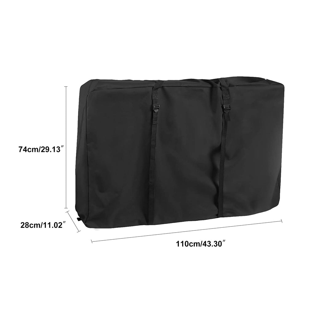 Uranshin Extra Large Heavy Duty Black Chair Storage Bag for Zero Gravity & Folding Lounge Chairs - 600D with Zippers (43 L x 11 W x 29 H)
