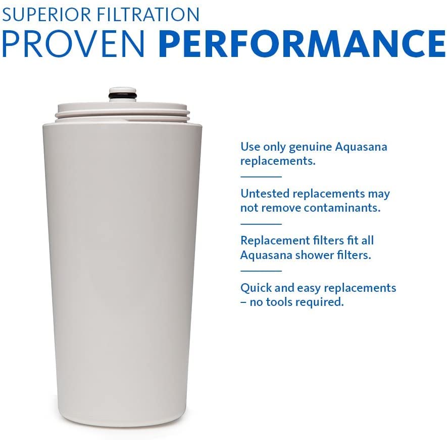 Aquasana Filtered Shower Head - Watersense Certified W/ Handheld Wand - Reduces Over 90% Of Chlorine From Hard Water - Carbon &