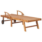 vidaXL Sun Loungers 2 pcs with Royal Blue Cushion Solid Teak Wood