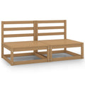vidaXL Garden Middle Sofas 2 pcs Honey Brown Solid Wood Pine