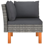 vidaXL Corner Sofas 2 pcs - Modular Outdoor Seating Solution with Removable and Washable Cushion Covers, Solid Eucalyptus Wood Legs - Contemporary Designed Sofas