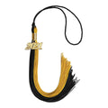 Endea Graduation Double Color Tassel with Gold Date Drop (Black/Bright Gold, 2021)