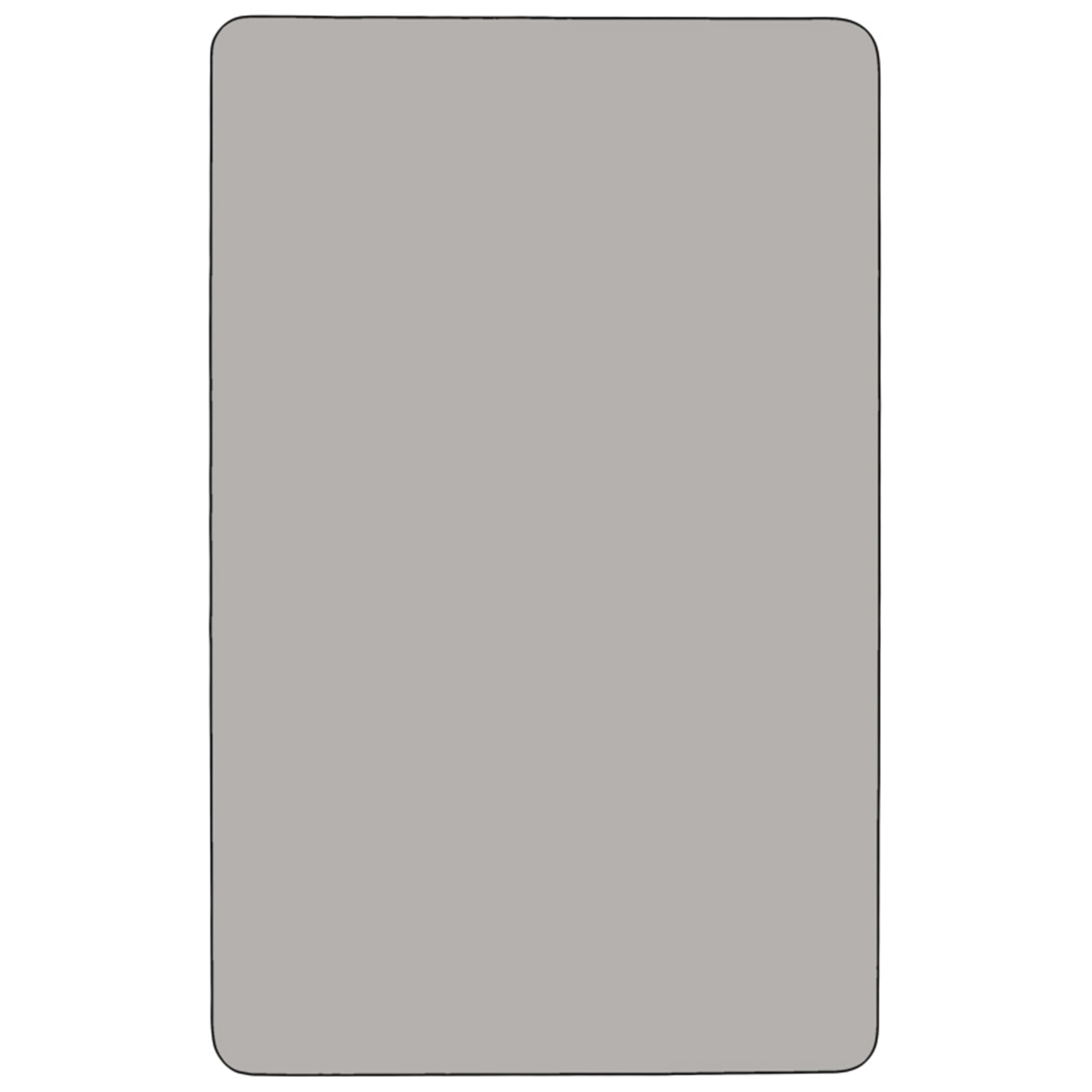 Flash Furniture Wren 36''W X 72''L Rectangular Grey Hp Laminate Activity Table - Height Adjustable Short Legs