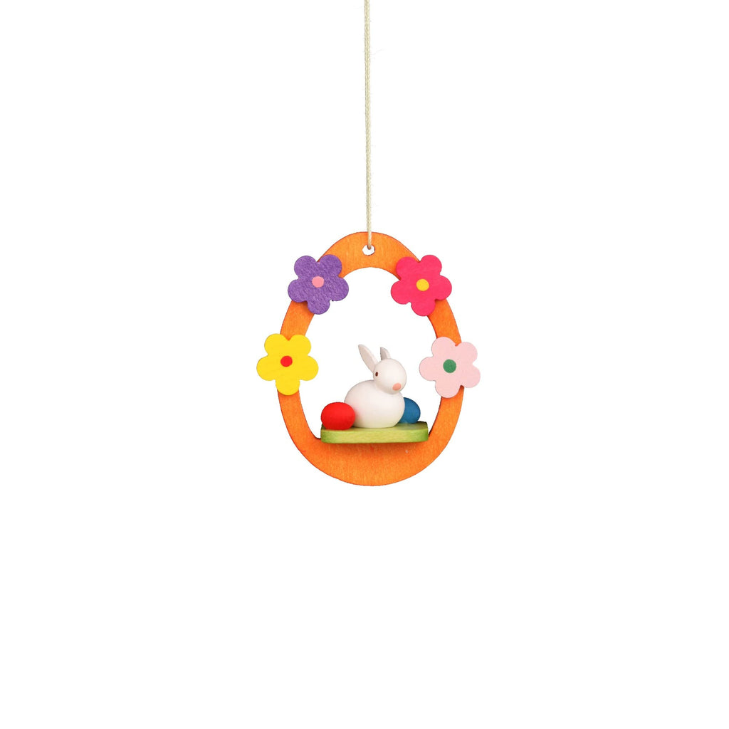 11-0602 - Christian Ulbricht Ornament - Rabbit In Egg - 2.25''H X 1.9''W X .8''D