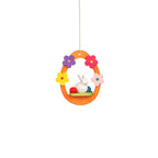 11-0602 - Christian Ulbricht Ornament - Rabbit In Egg - 2.25''H X 1.9''W X .8''D