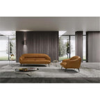 Acme Furniture Leather Upholstered Chair, Cognac