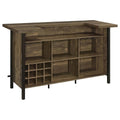 Coaster Bellemore Wood Rectangular Storage Bar Unit Rustic Oak