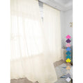 Window Beige Sheer Curtains 60 Inches Width 45 Inches Long 2 Panels Sheer Curtains Clear Curtains Basic Rod Pocket Panel For Hom