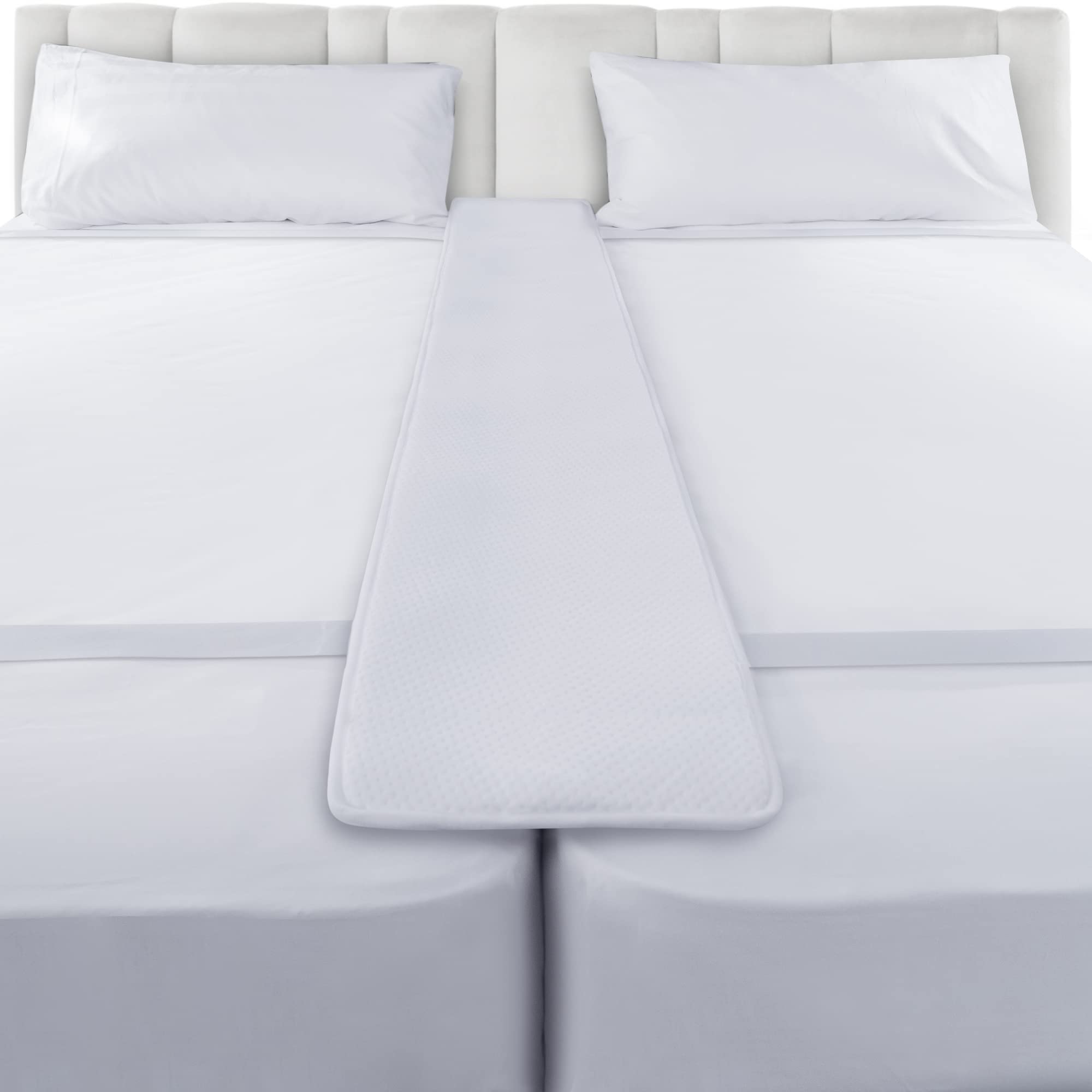 Feelathome Premium 12' Bed Bridge (No-Wedge Design) - Twin Xl To King Bed Converter Kit With Double Straps- Extra Wide Memory F