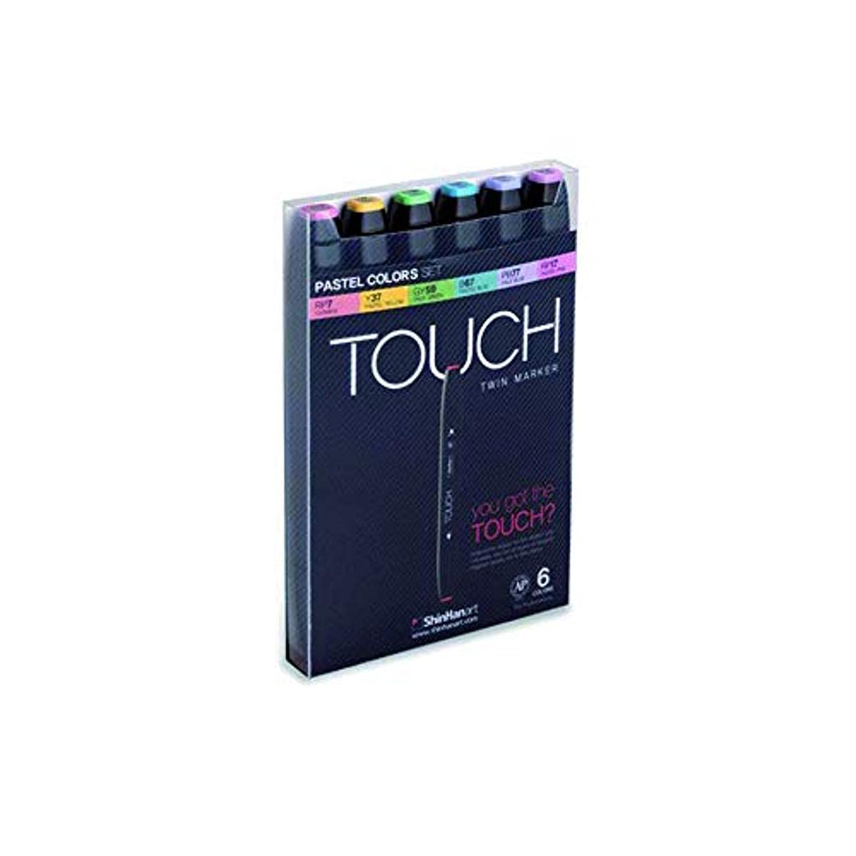 Shinhan Touch Twin Marker Set 6 Pastel Color