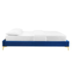 Modway Mod-6305-Nav Sutton Twin Performance Velvet Bed Frame, Navy