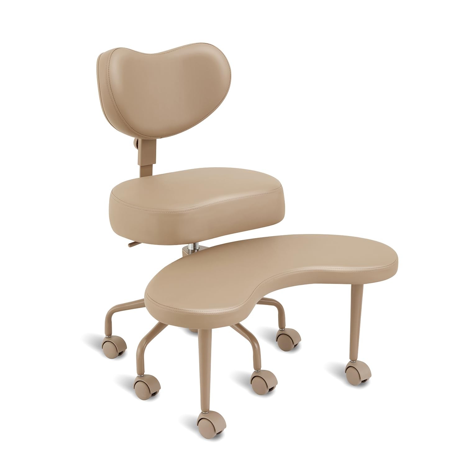 Pipersong Meditation Chair Plus, Cross Legged Chair With Wheels, Adhd Chair, Criss Cross Desk Chair With Lumbar Support And Adjustable Stool, Flexible Design For Fidgety Sitters, Tan