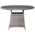vidaXL Patio Dining Set 5 Piece Garden Outdoor Yard Terrace Balcony Backyard Table and Chair Seat Seating Furniture Poly Rattan Anthracite and Gray
