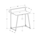 Monarch Specialties Laptop Study Table-Contemporary Style Computer Desk-Simple, 30' L, White