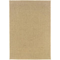 HomeRoots Polypropylene 4’x6’ Solid Sand Beige Indoor Outdoor Area Rug