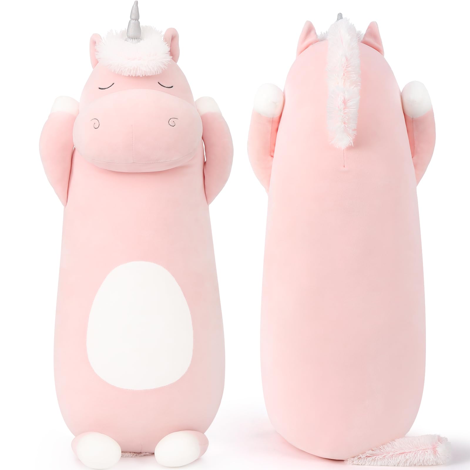 MorisMos Big Unicorn Body Pillow, 36.2' Plush Unicorn Stuffed Animal, Super Soft Unicorn Pillow for Girl Kid, Giant Stuffed Uni