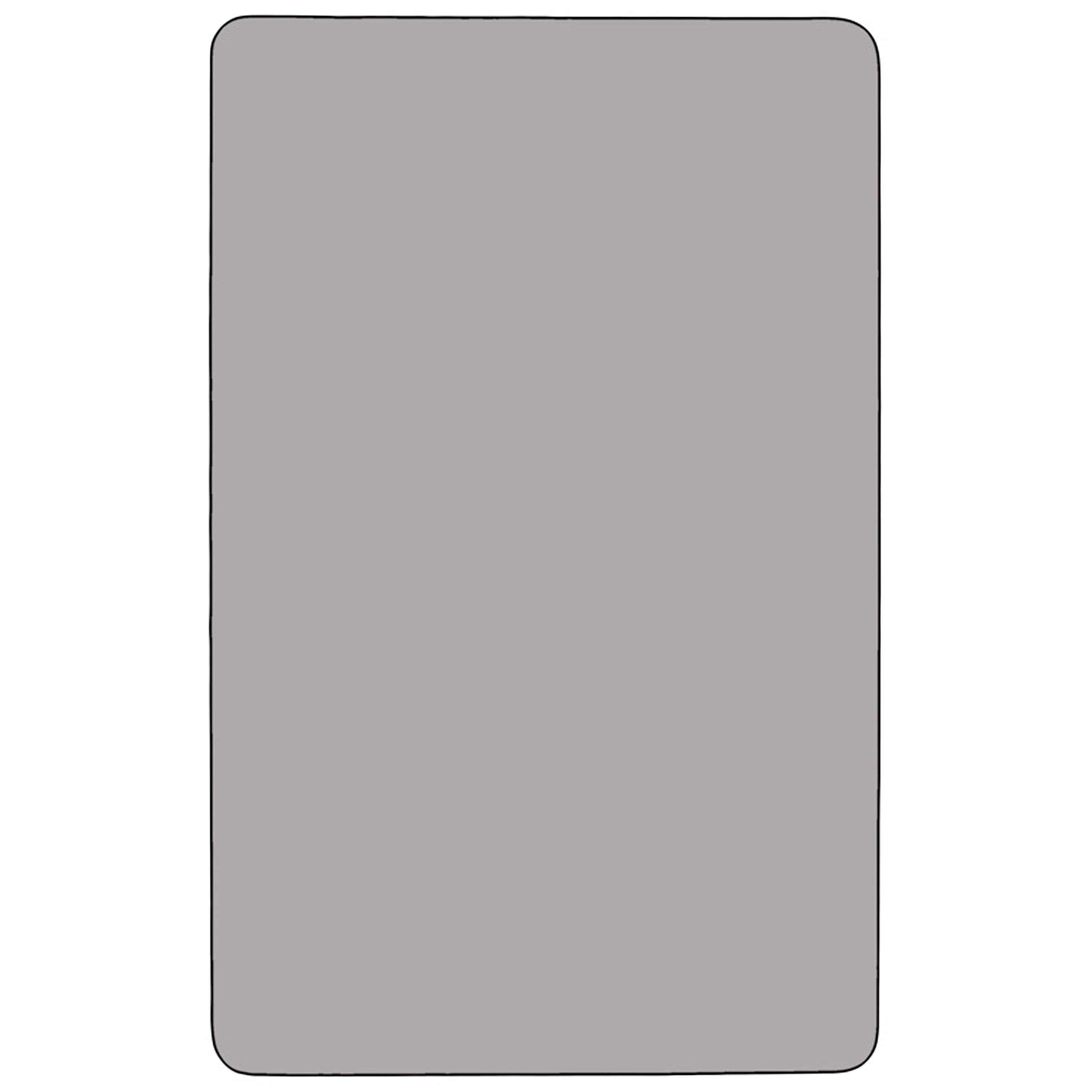 Flash Furniture Wren 30''W x 48''L Rectangular Grey Thermal Laminate Activity Table - Height Adjustable Short Legs
