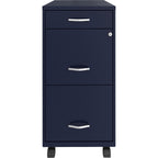 Lys Soho Box/File/File Mobile Navy File Cabinet, 3 Drawer