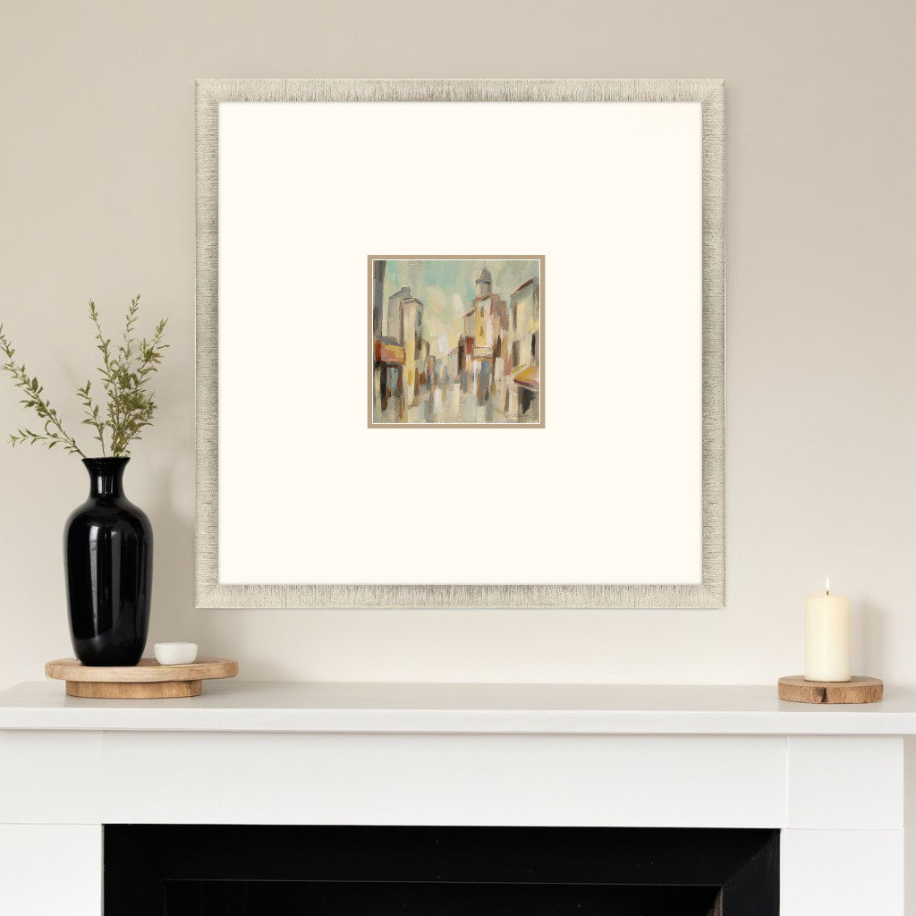 Pastel Street I Gold Framed Print Wall Art