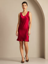 [Wine] SilkSilky  Sleeveless Dress 003