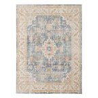 HomeRoots 532009 8 x 10 ft. Blue Floral Power Loom Rectangle Area Rug