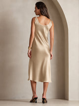 [Champagne Gold] SilkSilky  Sleeveless Dress 002