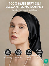 [Black] SilkSilky  Sleep Cap 002