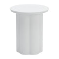 19'' White Aluminum Round Pedestal End Table