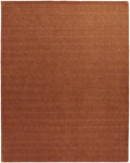 5' X 8' Orange Wool Hand Woven Area Rug