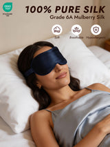 [Dark Blue] SilkSilky  Eye Mask 002