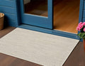 2 X 3 Ivory And Silver Geometric Indoor Outdoor Area Rug