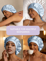 [Light Blue] SilkSilky  Sleep Cap 006