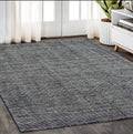 5' X 8' Charcoal And Black Hand Tufted Area Rug