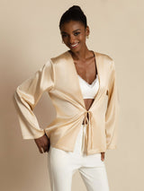 [Champagne] SilkSilky  Long Sleeve Women's Outerwear 003