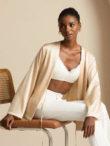 [Champagne] SilkSilky  Long Sleeve Women's Outerwear 001