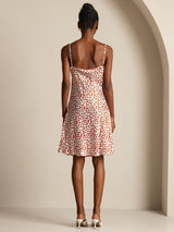 [Cherry] SilkSilky  Spaghetti Strap V Neck Dress 002