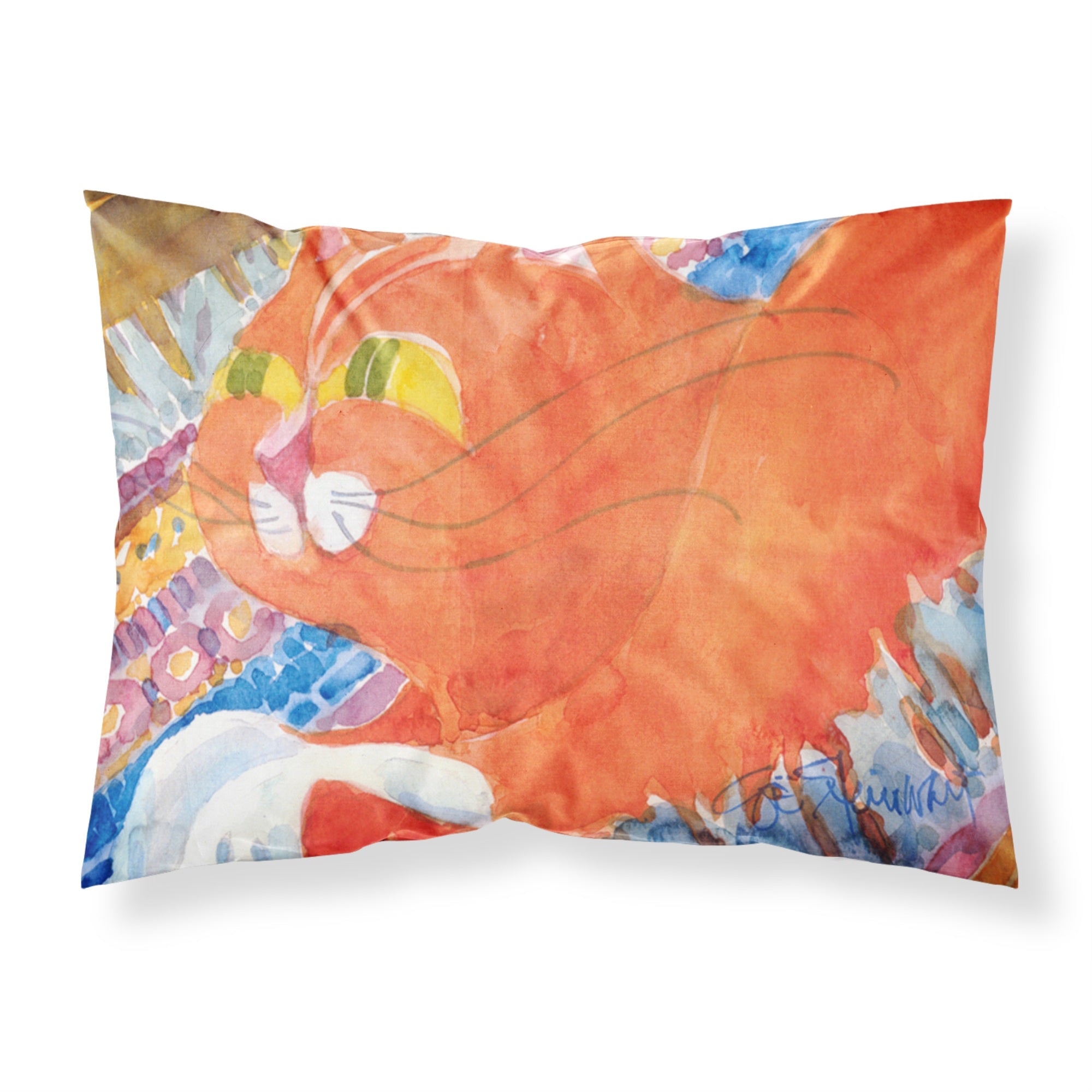 'Caroline'S Treasures 6033Pillowcase Cat Moisture Wicking Fabric Standard Pillowcase, Large, Multicolor'