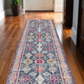 19 Runner Blue And Beige Southwestern Runner Rug