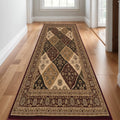 2 x 25 Red And Black Moroccan Runner Rug