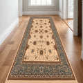 17 Runner Dark Gray Tan And Brown Oriental Runner Rug
