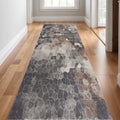 30 Runner Gray Brown And Charcoal Cobblestone Area Rug