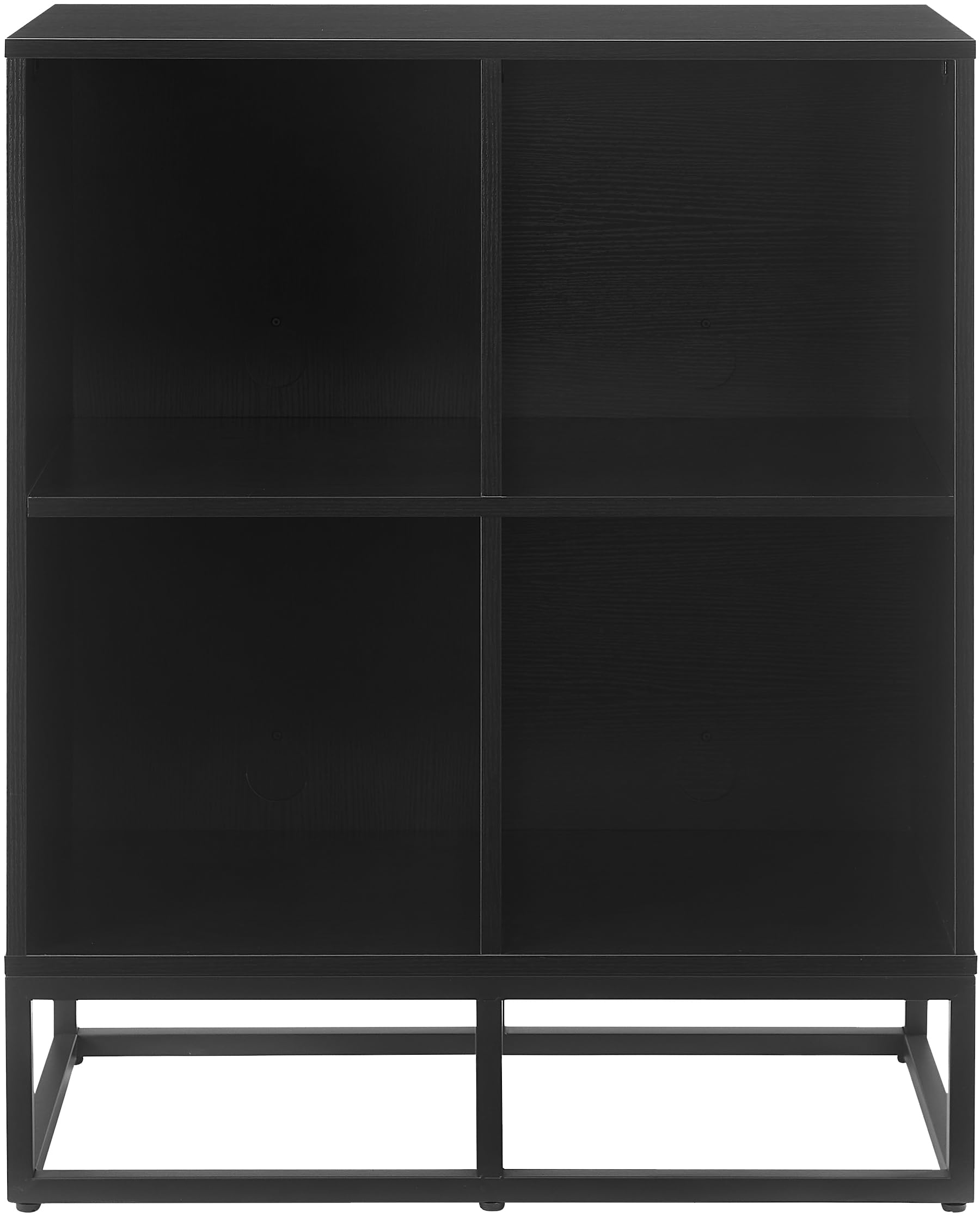 Crosley Furniture Enzo Record Storage Cube Bookcase, Vinyl Records Holder and Player Stand, Black