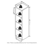 Furinno Cubicle Open Back Decorative Verticle Cube Storage Organizer, 4-Cube, Dark Oak