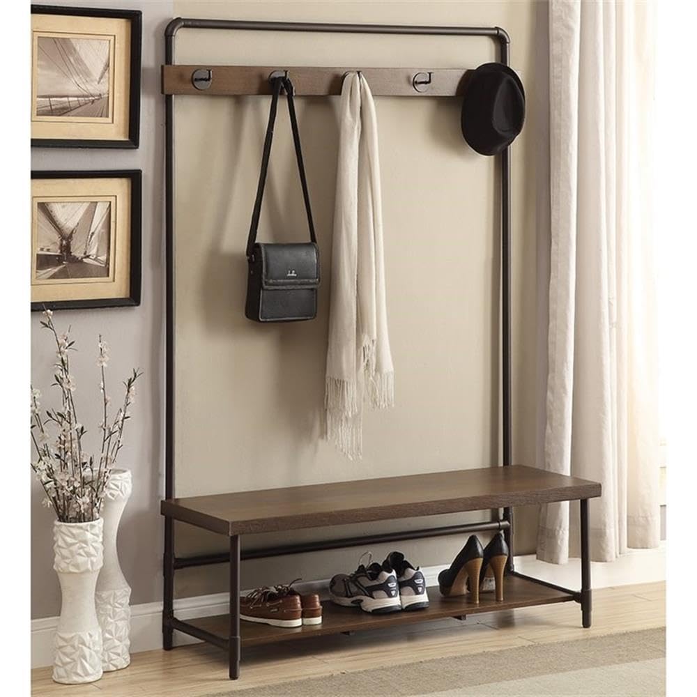 Coaster Home Furnishings Hall Tree, Coffee Black, Wood, Model 902921