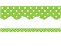 Teacher Created Resources Mini Polka Dots Border Trim, Lime (4669)