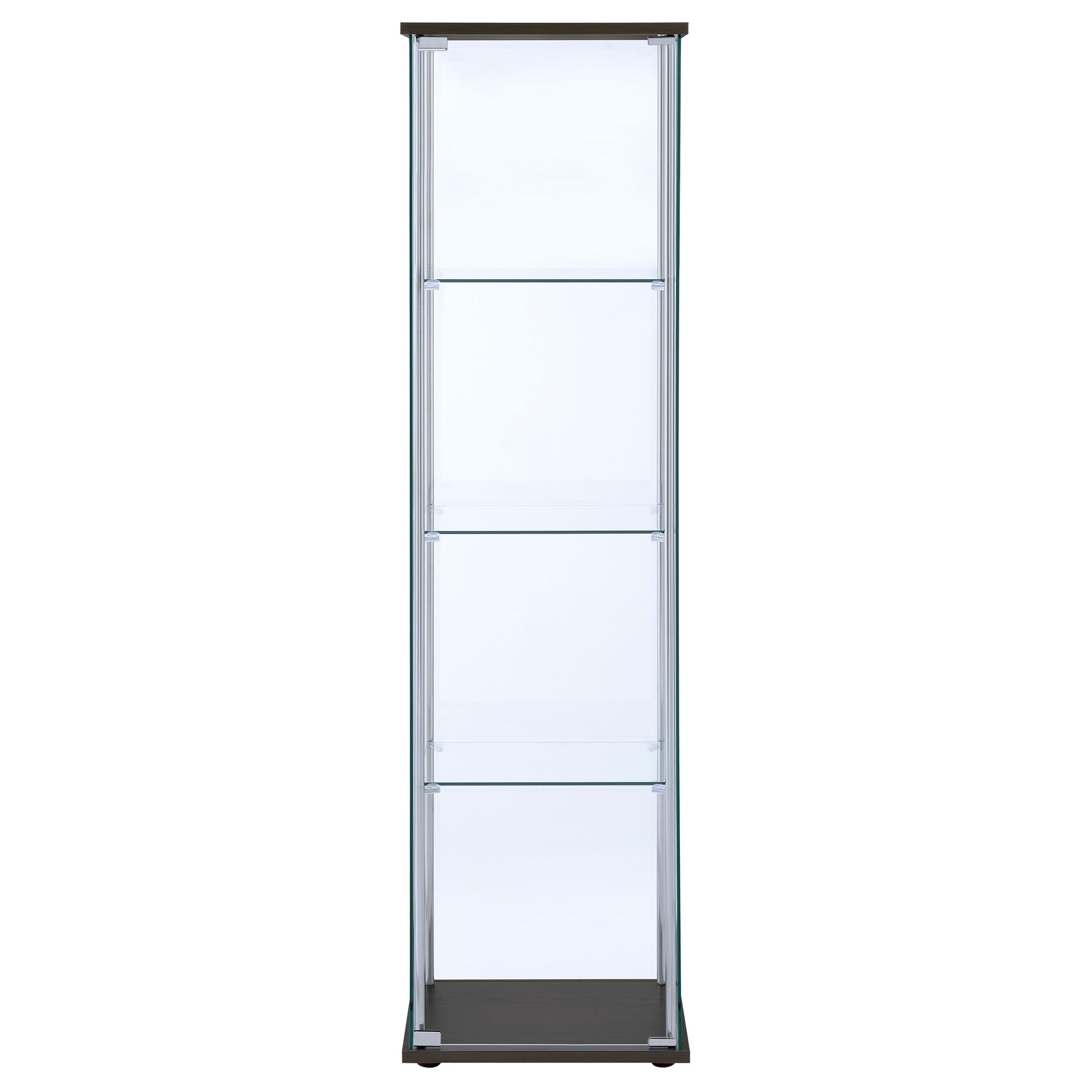 Coaster Home Furnishings Bellatrix 4-Shelf Clear Glass Curio Cabinet Cappuccino 950172