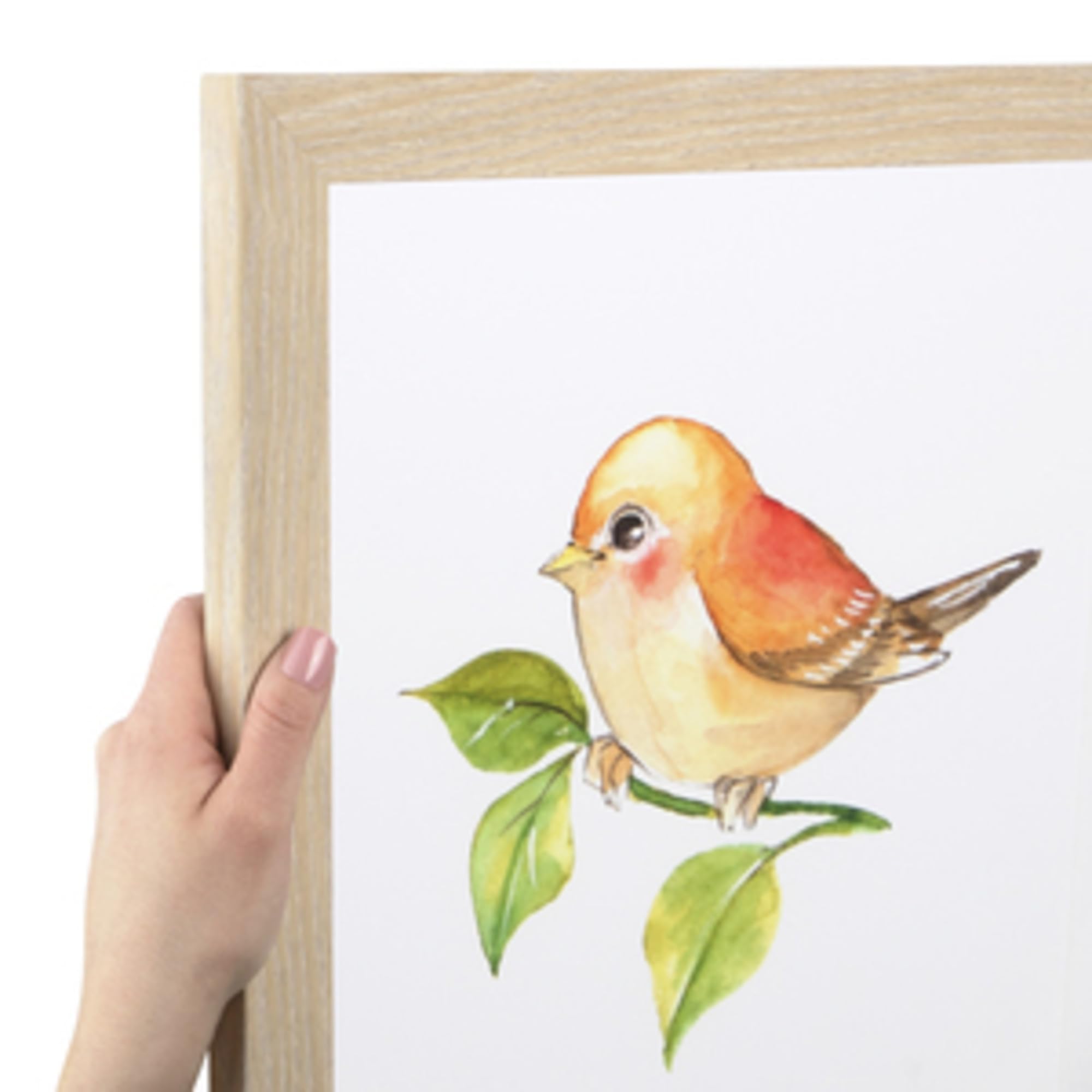 ArtToFrames 9x38 Inch Brown Picture Frame, This 1.25 Inch Custom MDF Poster Frame is Natural Oak, Great for Your Art or Photos -